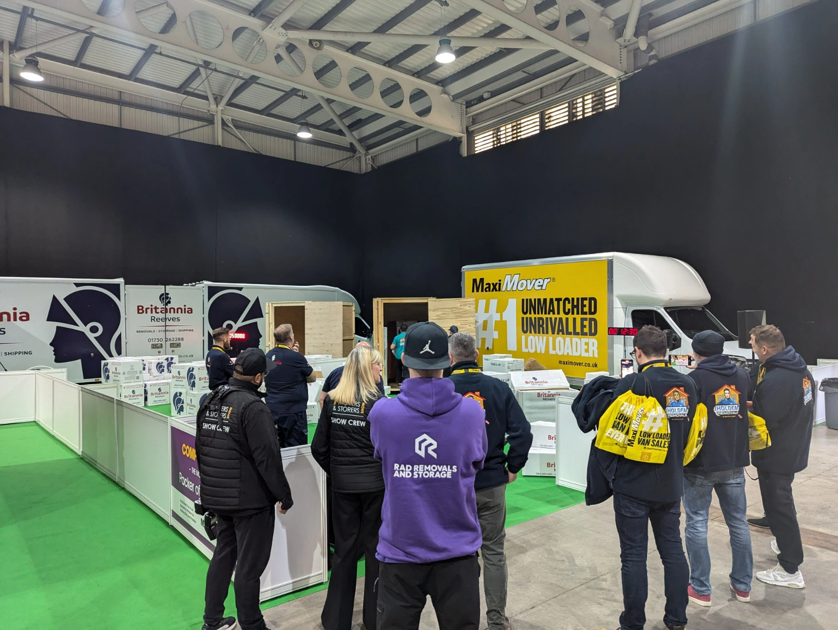 Movers And STorers Excibition with Rad Boy observing the packers of the year competition