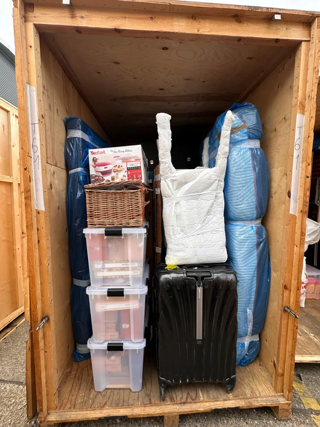 Neatly packed storage container for temporary storage during renovation and storage during renovation in West London, maximizing safety for storage during home renovation.
